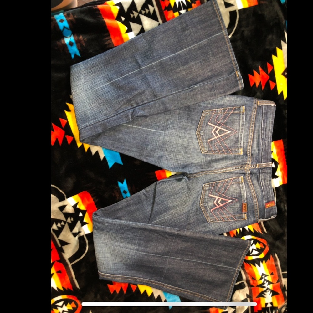 7 For All Mankind Pink “A” pocket Jeans